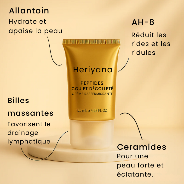 Heriyana™ : Crème Sculptante à Massage Intégré (Cou et Décolleté)