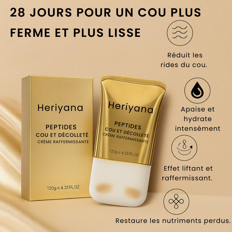 Heriyana™ : Crème Sculptante à Massage Intégré (Cou et Décolleté)